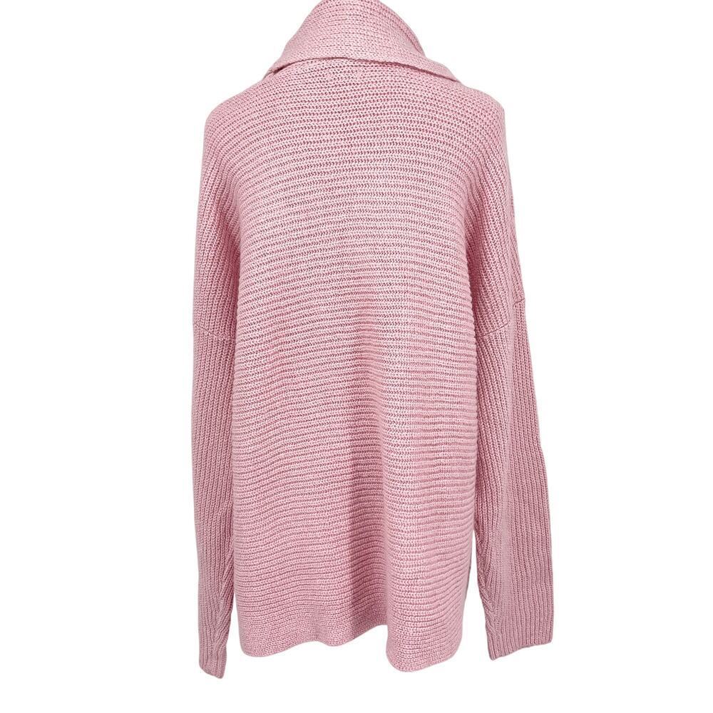 J.Crew Factory Cowl neck Sweater Chunky Knit Pink Women's XL NEW - Picture 5 of 6